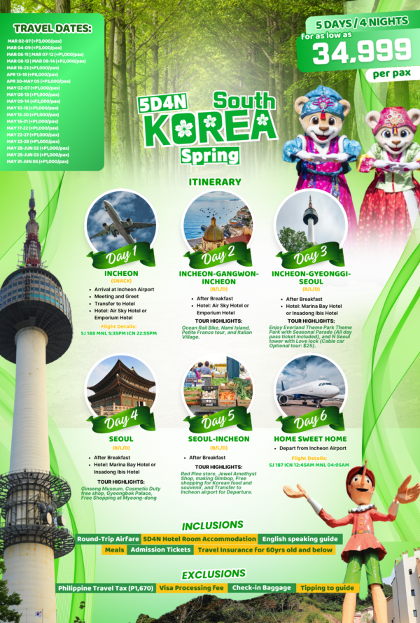 5D4N SOUTH KOREA SPRING (TRKR1B1) - Image 2